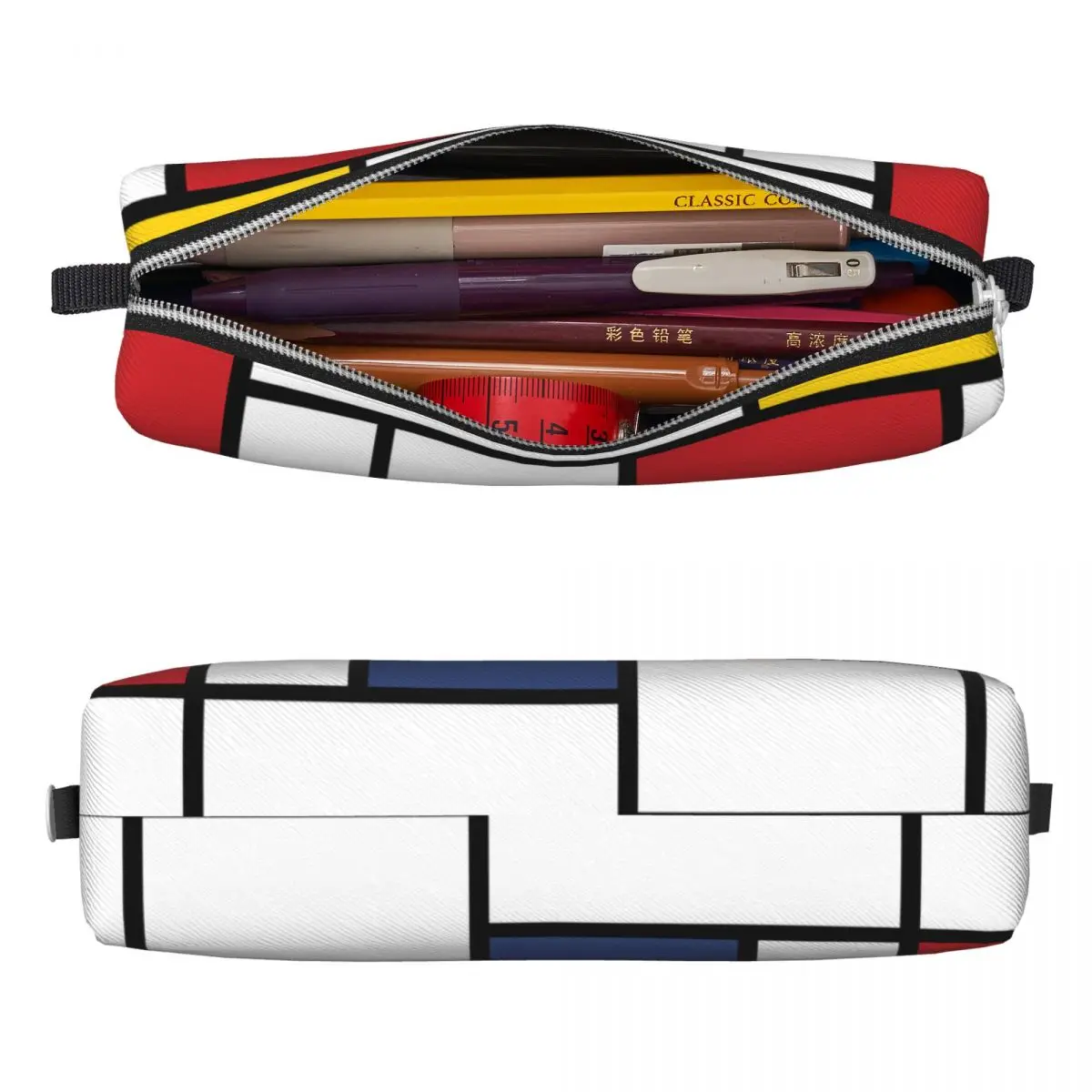 Rectangles Mondrian Style Pencil Cases Pencilcases Pen for Student Large Storage Bags Students School Gift Stationery