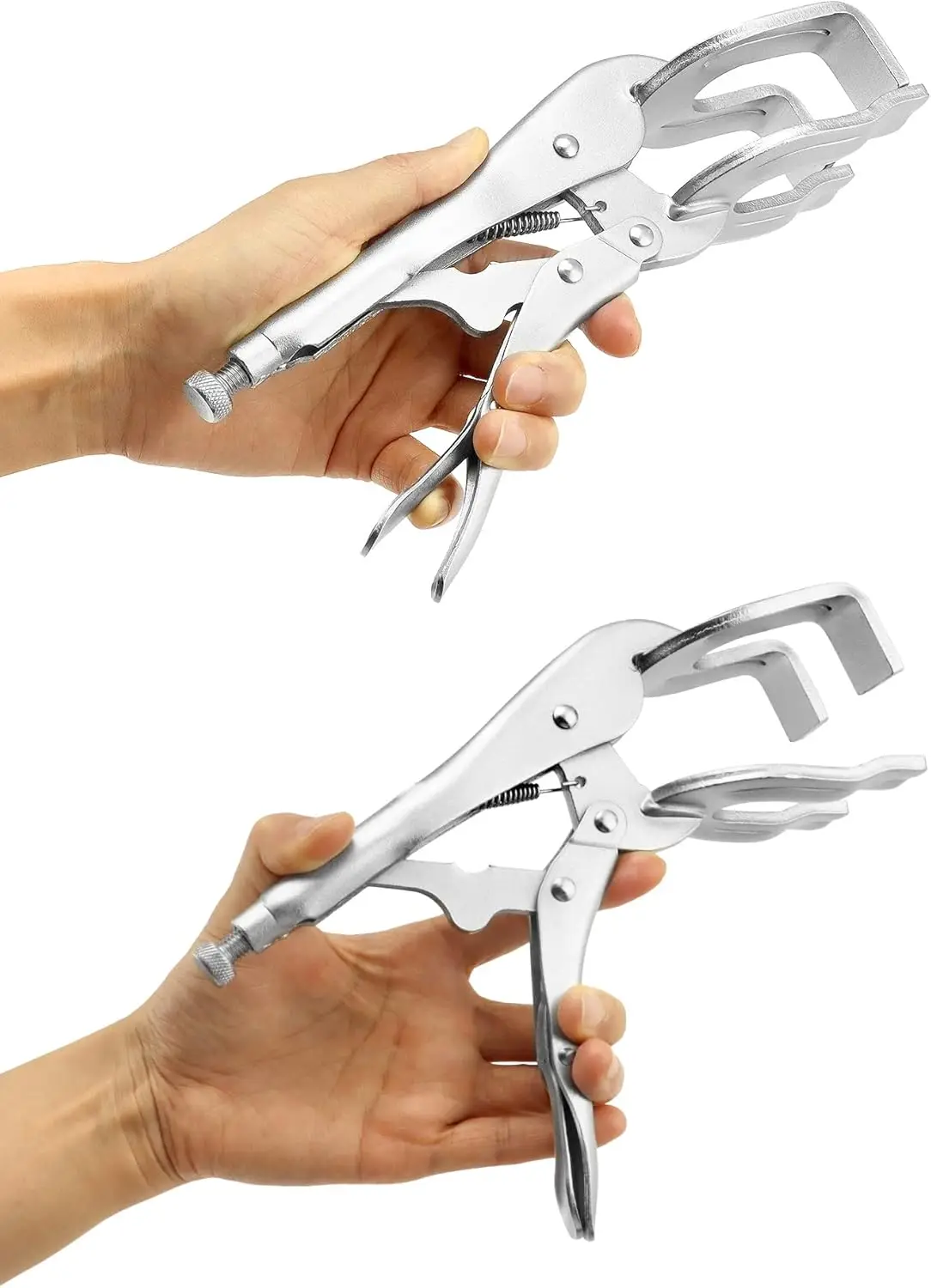 9 인치 U 자형 용접 잠금 펜치 조정 가능, 다기능 금속 용접 클램프 플라이어, 쉬운 제거를위한 빠른 잠금 해제