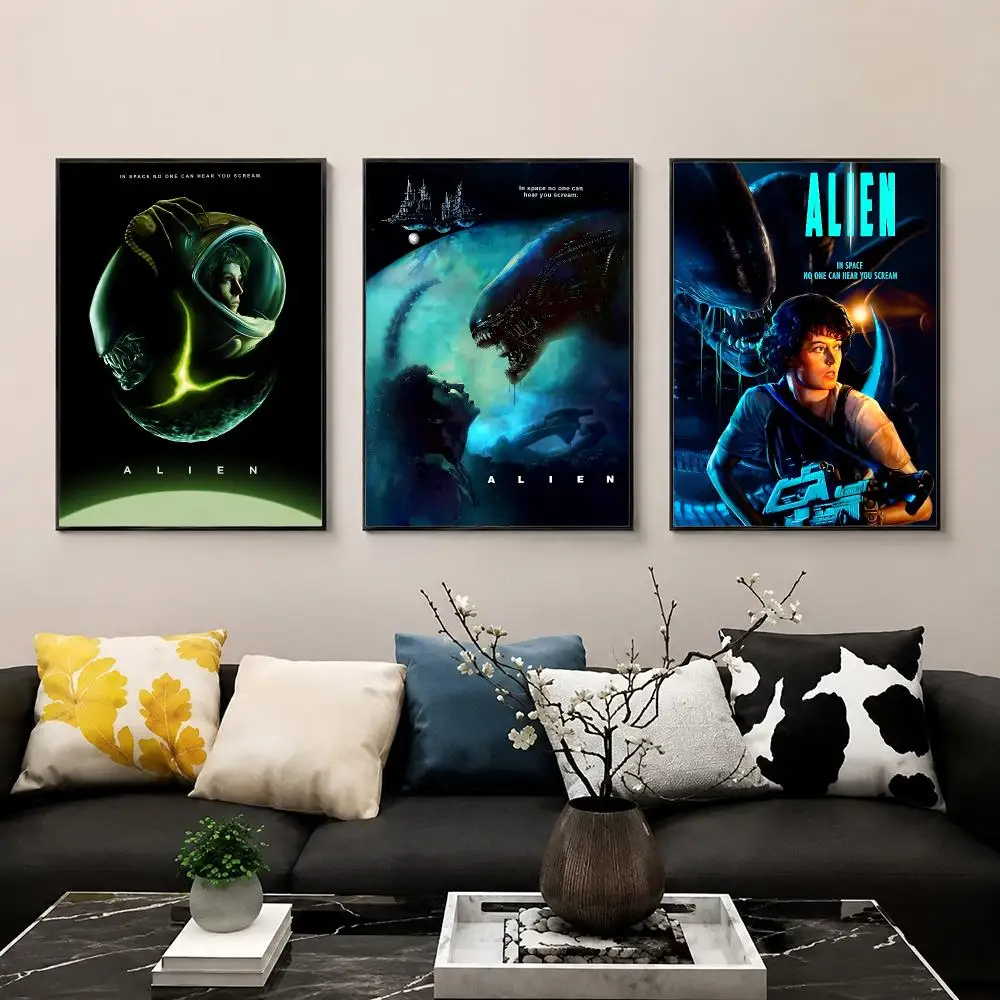 Movie A-Alien Poster HD Print Wall Art for Bedroom Living Room Office Bar Home Decor Aesthetic Print
