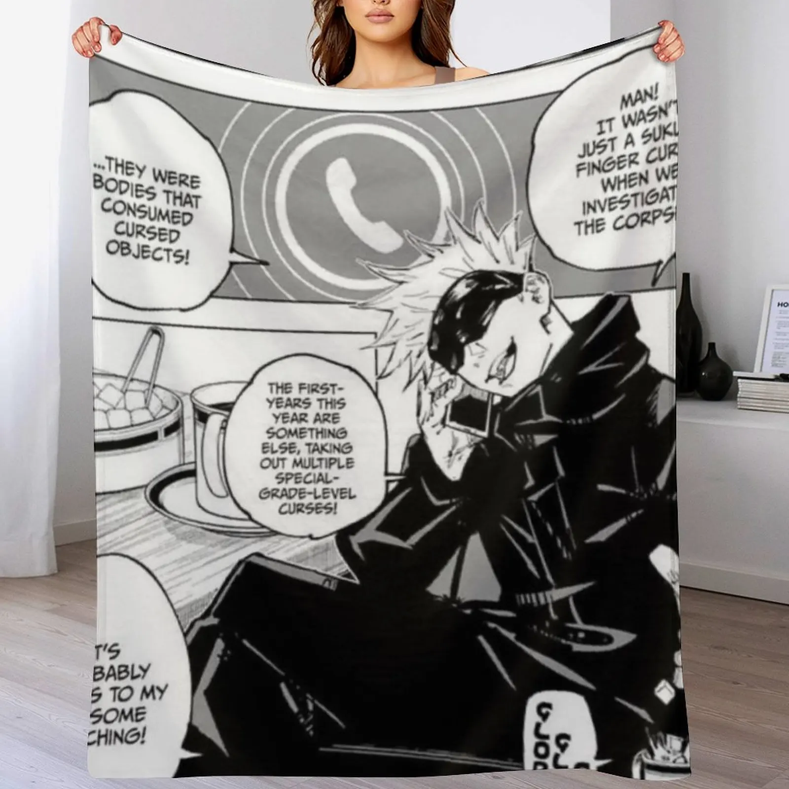 Gojo manga jjk Throw Blanket