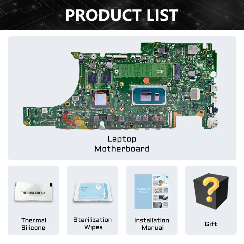 For ASUS Zenbook BX5400E RX5400E UX5400EB UX5400EC UX5400ED UX5400EAR UX5300EA UX5500EA UX5400FL UX5400LA Motherboard UX5400E