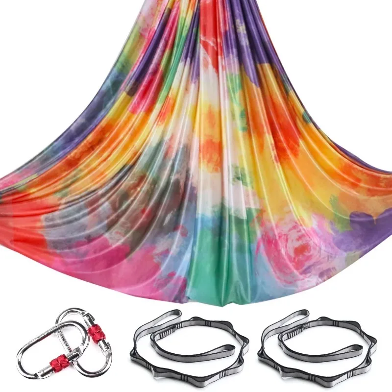 New Style Gradient Color Aerial Yoga Hammock Set Soft Nylon Air Yoga Swing Indoor Outdoor Studio Equipment Hot Sale