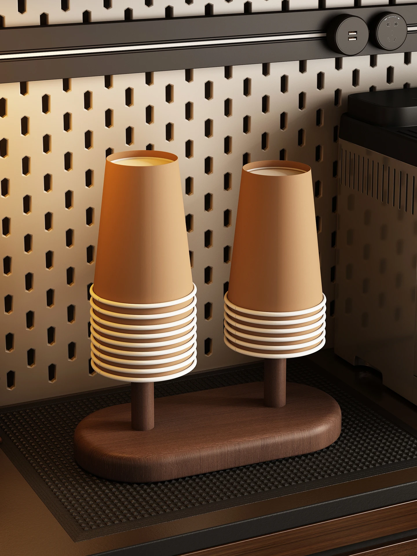 

Classic Sle Wooden Disposable Cup Holder Tableside Cabinet Water Cup Storage Ra Commercial Paper Cup Tea Cup Organizer