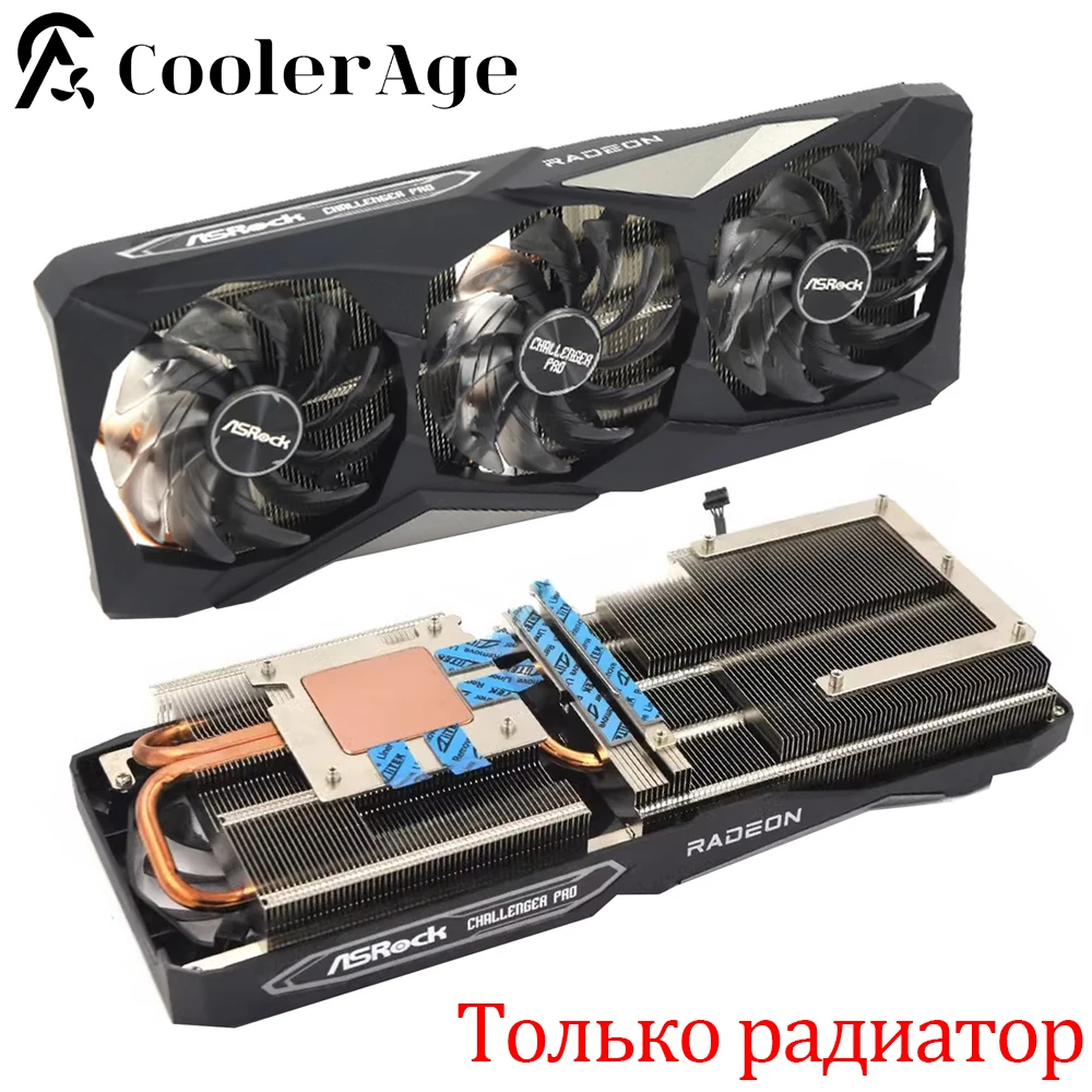 

Original RX6600 RX6700 RX6750 GPU Heatsink For Asrock AMD Radeon RX 6600 6700 6750 XT Challenger Pro OC Video Card Heatsink