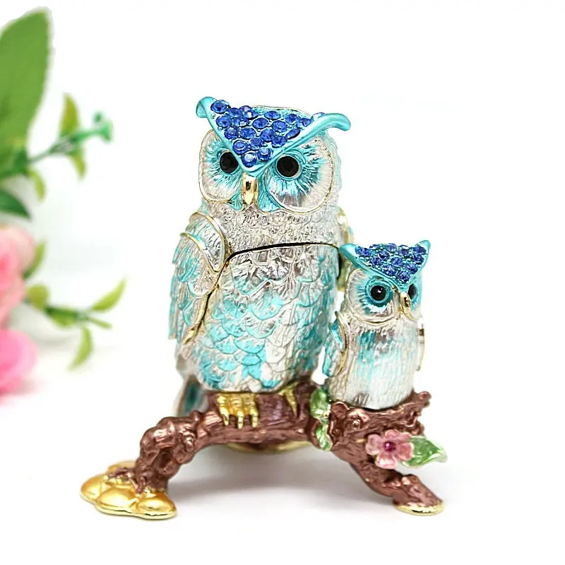 

Foreign trade alloy owl mother and son fashion home accessories small ornaments