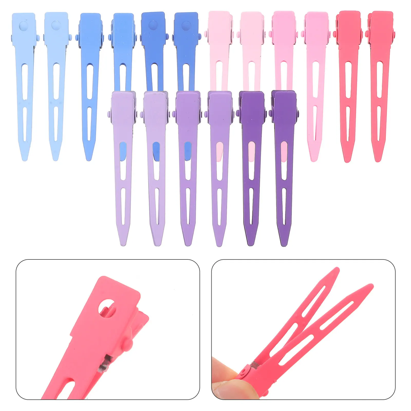 

18Pcs No Bend Hair Clips Metallic Gradient Hairpins for Styling Small Strands No Crease Hair Clips for Women Daily Use