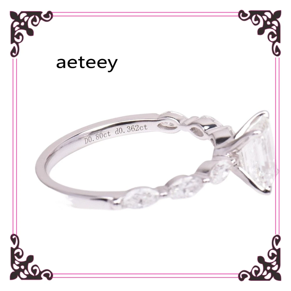 Custom 1CT Emerald Cut D/VS1 IGI-Certified Lab Diamond Engagement Ring in 9K/14K/18K Gold