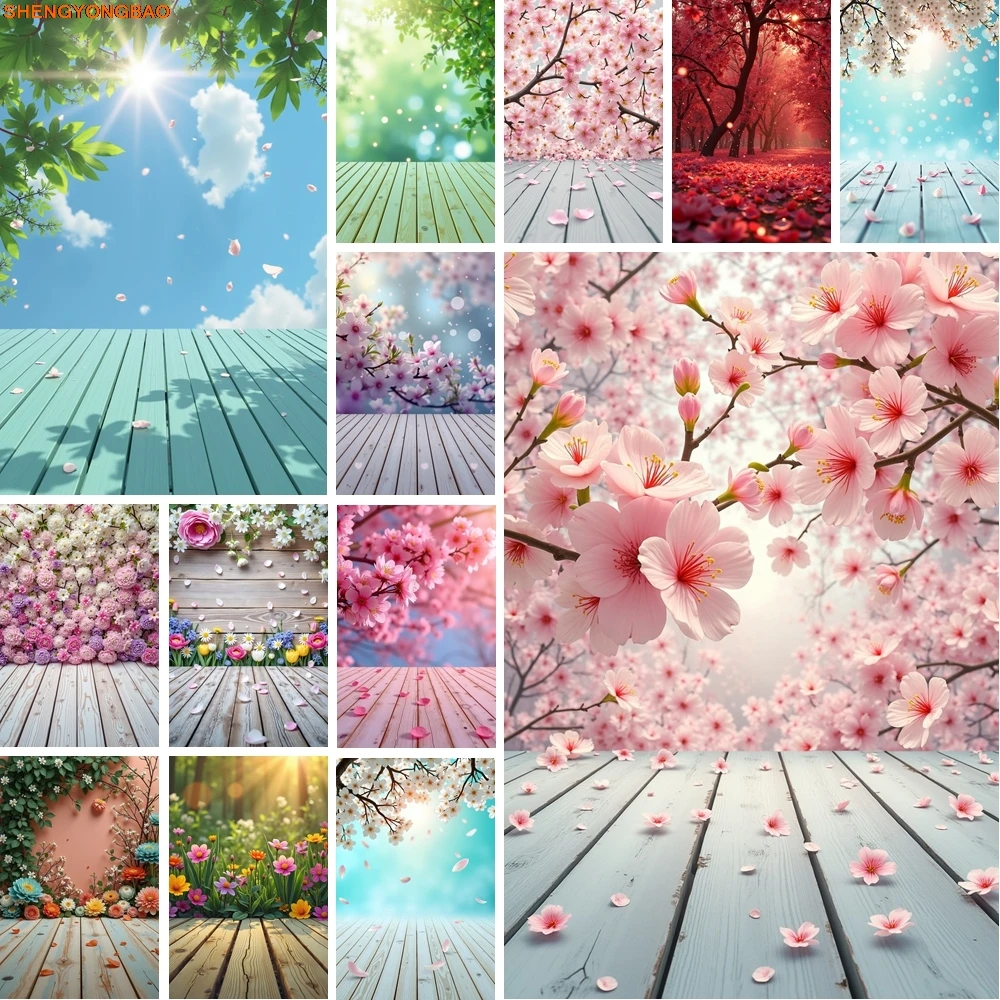 

Spring Floral Wall Photography Backdrop Nature Sunshine Flower Photocall Background Children Studio Photobooth Supplies