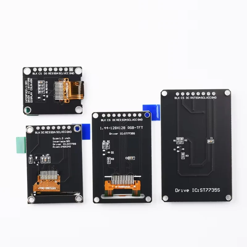 TFT عرض 0.96/1.3/1.44/1.8 بوصة IPS 7P SPI HD كامل اللون وحدة LCD ST7735 / ST7789 محرك IC 80*160 240*240