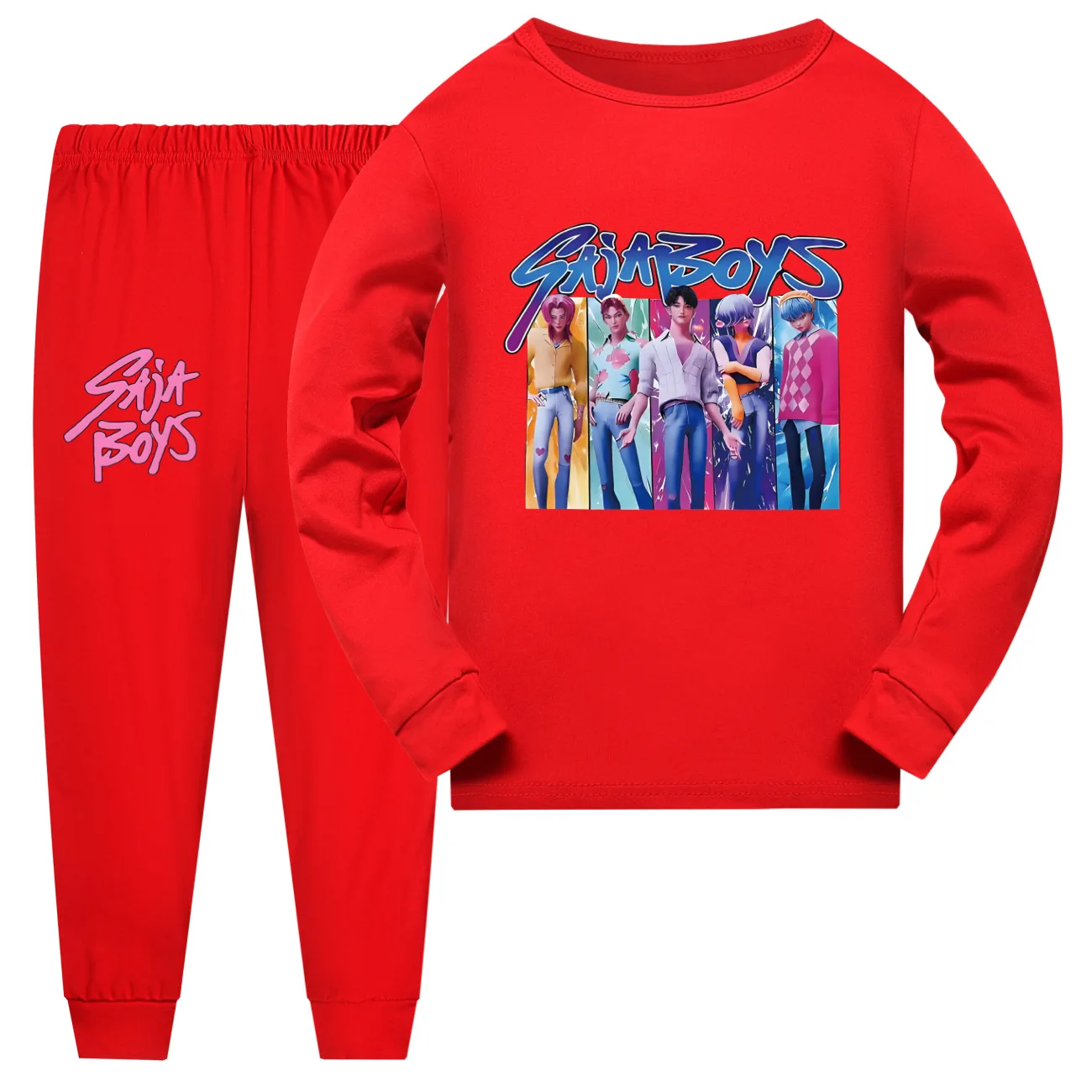 Kpop Demon Hunters-ropa para niños, conjunto de pijama de dibujos animados para niños y niñas, pijamas de manga larga a la moda, traje de dormir para niños