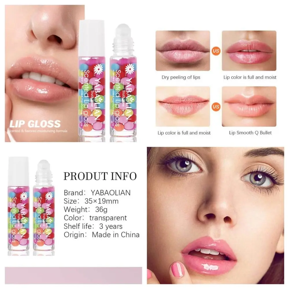 Voorkomen van droogheid en scheuren Macaron Lippenbalsem Hydraterend met ronde bal Hydraterende lippenstift Natuurlijk voor herfst en winter