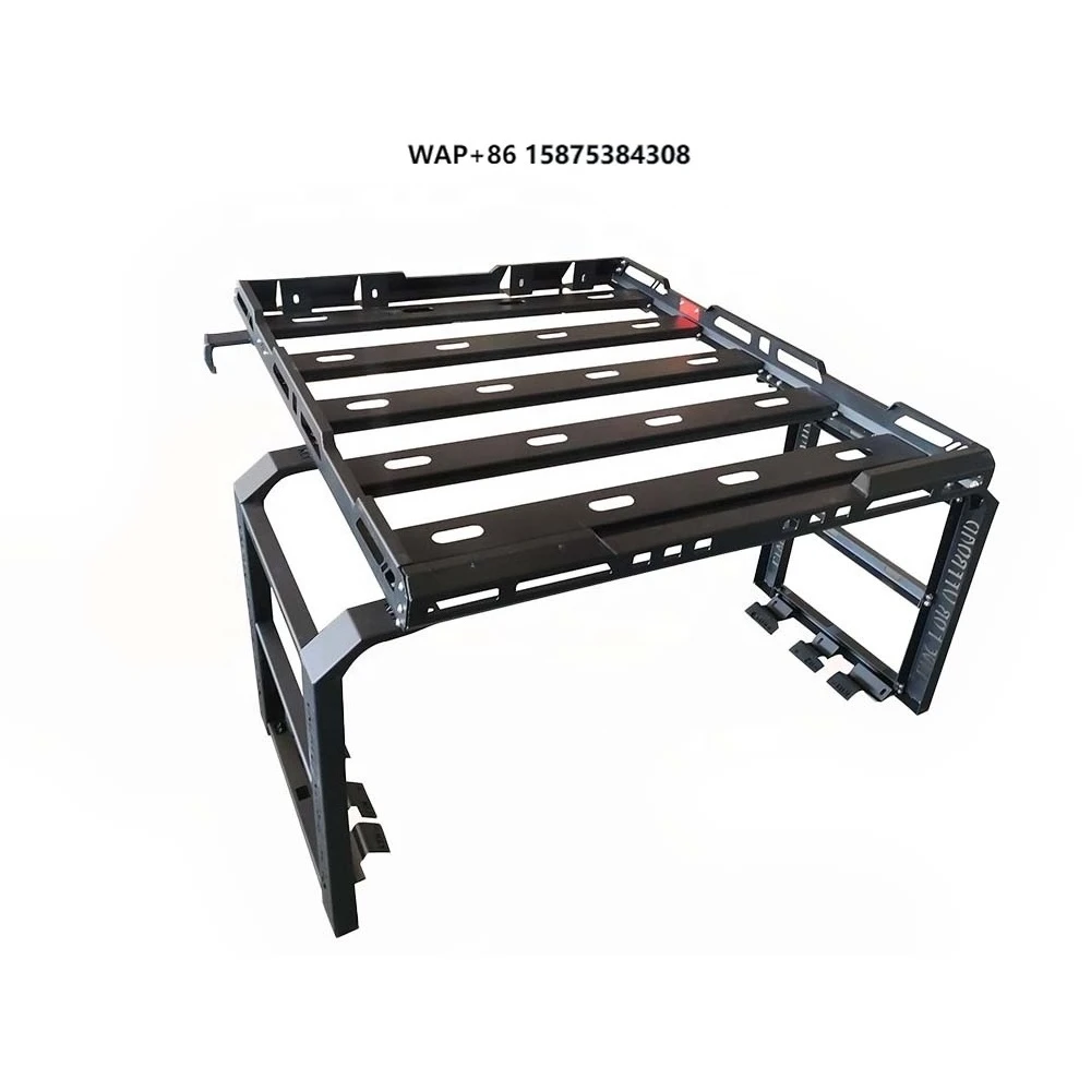 

Aluminum Alloy Luggage Car Roof Rack with 2 Ladders Mount for JL JK Wrangler Model