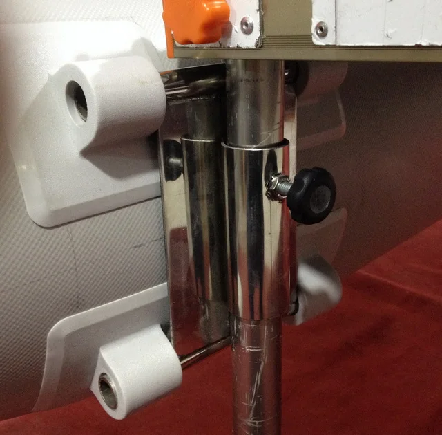 Inflatable pontoon for fishing platform with accessories