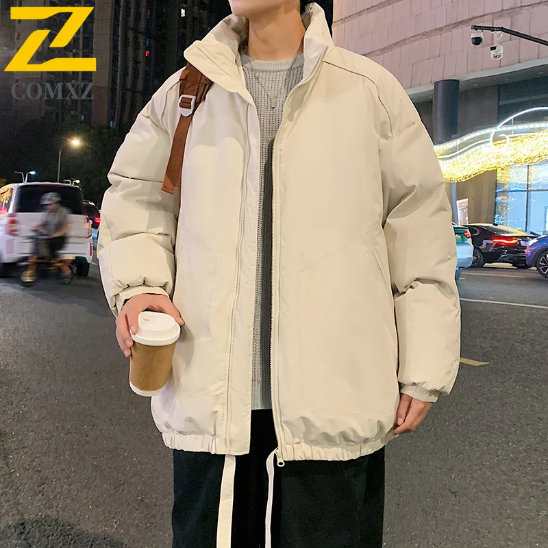 

Street Fashion Men's Parka Winter 2025 New Thickened Windproof Cotton Padded Jacket Man Casual Puffer Fish Thermal Padding Coat