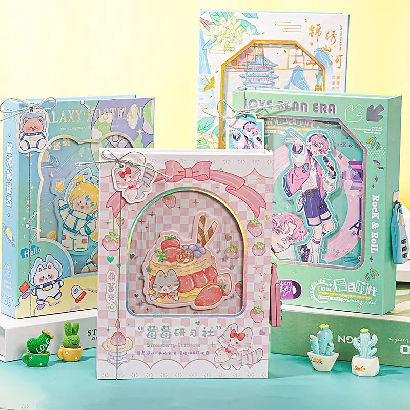 

custom. [Exquisite American Style] Children's Lockable Diary Notebook Cute Password Book Primary School Stud