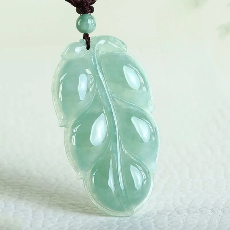 

New Ice Leaf Jade Pendant Women's, Classic Simple Jewelry