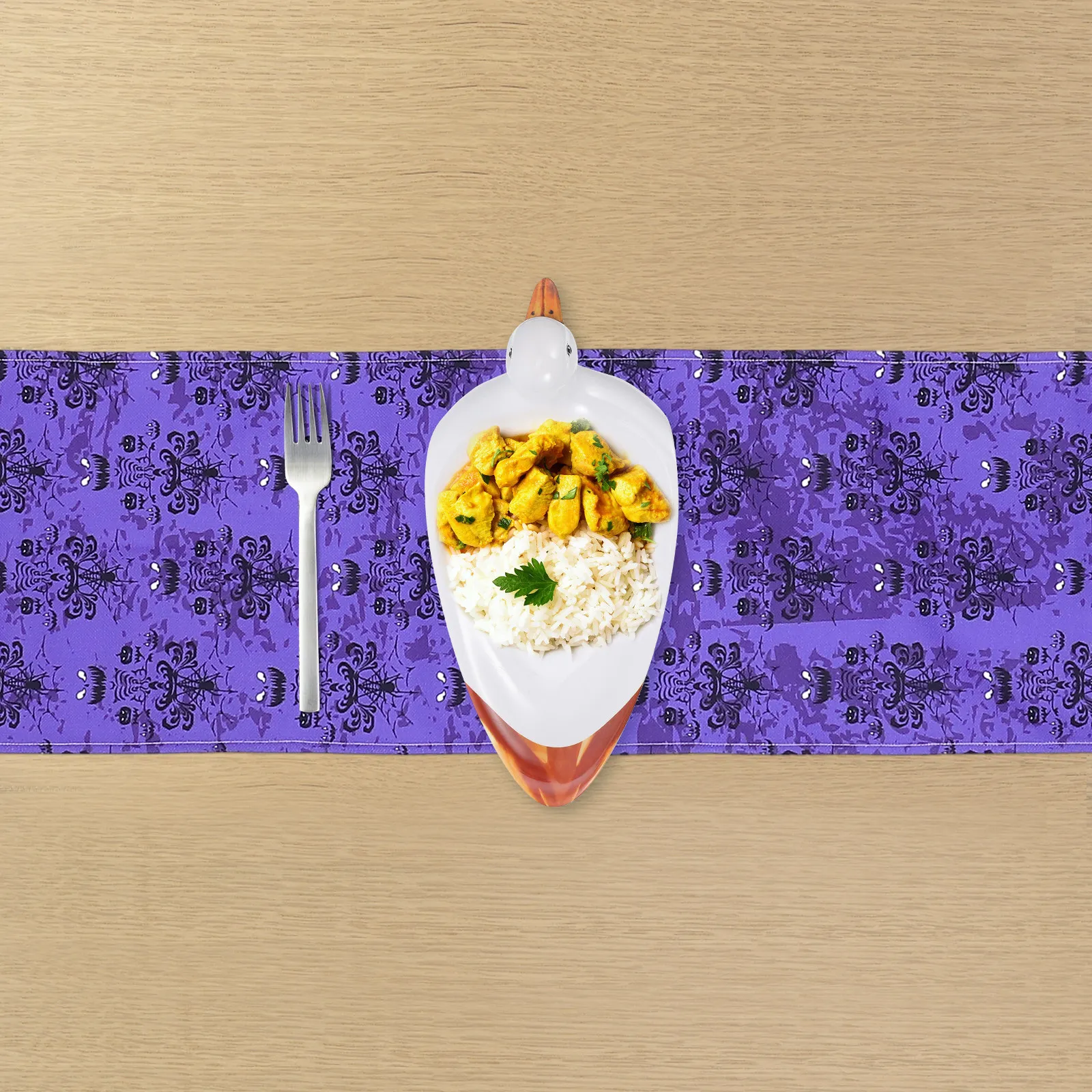 

1Pcs Melamine Duck Shape Plate Food Grade Compact Practical Kitchenware Dessert Salad Snack Dish Serving Plate