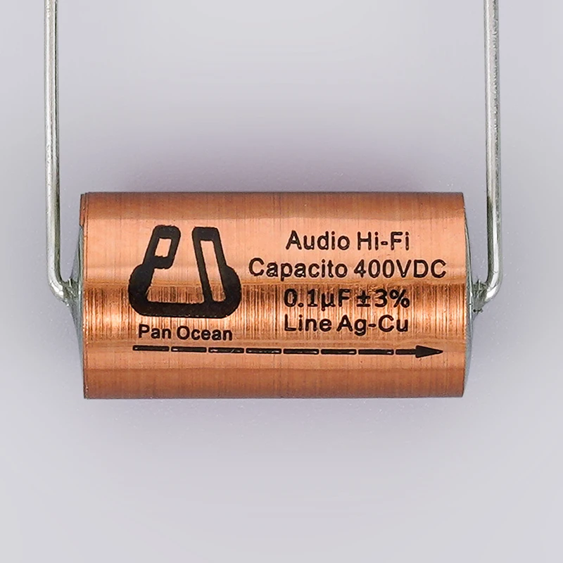 شحن مجاني 2 قطعة سلسلة Tianji MKP الممعدنة مادة البولي بروبيلين القطبية الصوت مرحبا فاي مكثف خط Ag-Cu ± 3% #6