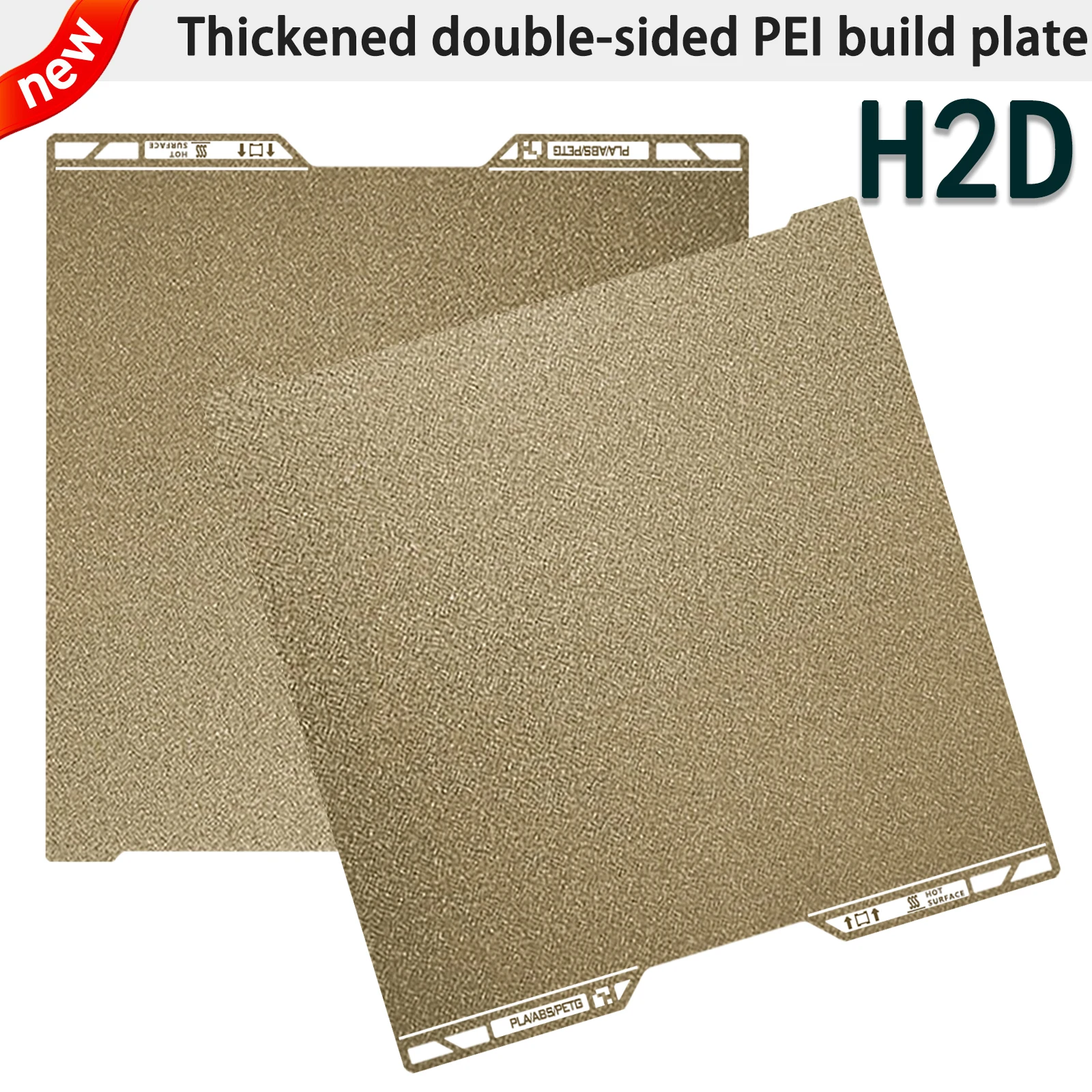 

For bambu lab H2D Build Plate 350x320 Double-sided Spring Steel Sheet PEI Magnetic Steel Plate 3d Printer Bamboo Lab Plate Parts