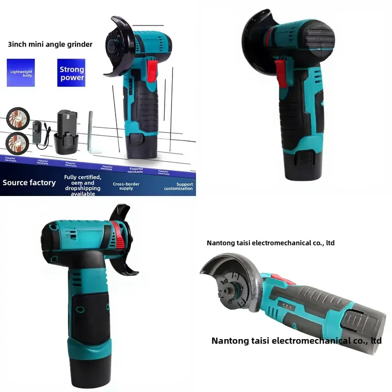 for Cordless Mini Angle Grinder Lithium Battery Electric Grinding Cutting Polishing Tool Compact Portable Power Tool for