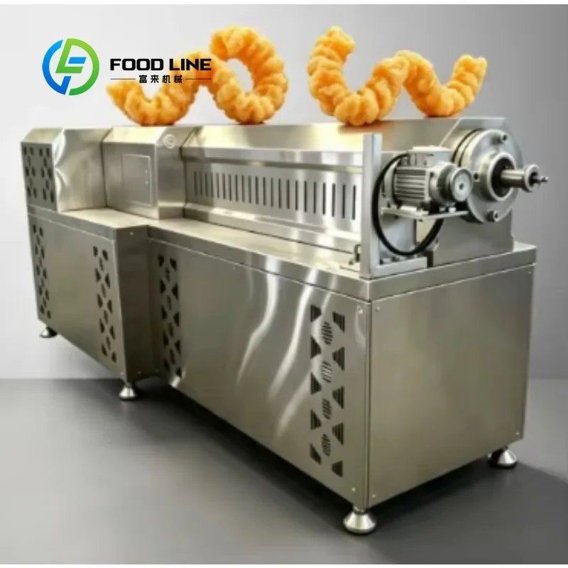 Custom High Capacity Stainless Steel Twin Screw Extruder, Autom Puffed Corn Snack Extrusion Making Machine For Snack Food Plant