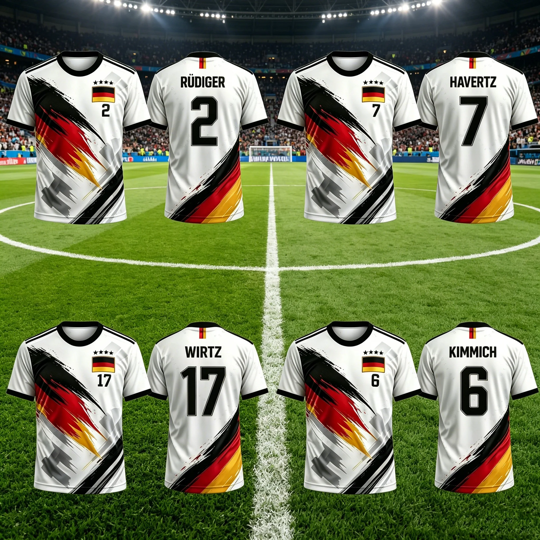 2026 Germany Style 2026 Summer Soccer T Shirt Boys Girls Men Women Couple Match Soccer Training Sportswear Outdoor Beach T-shirt