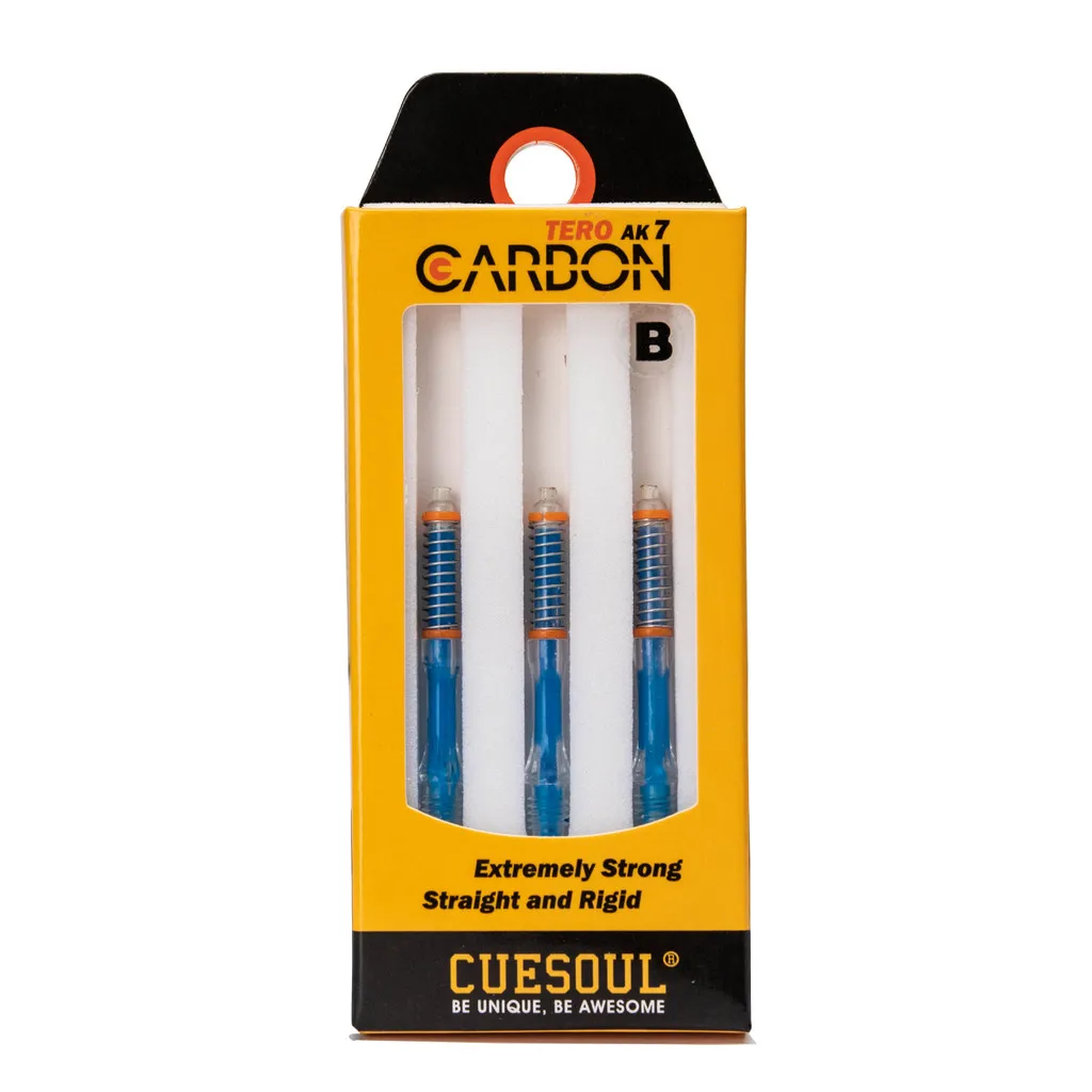 

CUESOUL TERO AK7 Carbon Dart Shafts/Stem,Slim, Built-in Spring Telescopic-Blue， set of 3 pcs