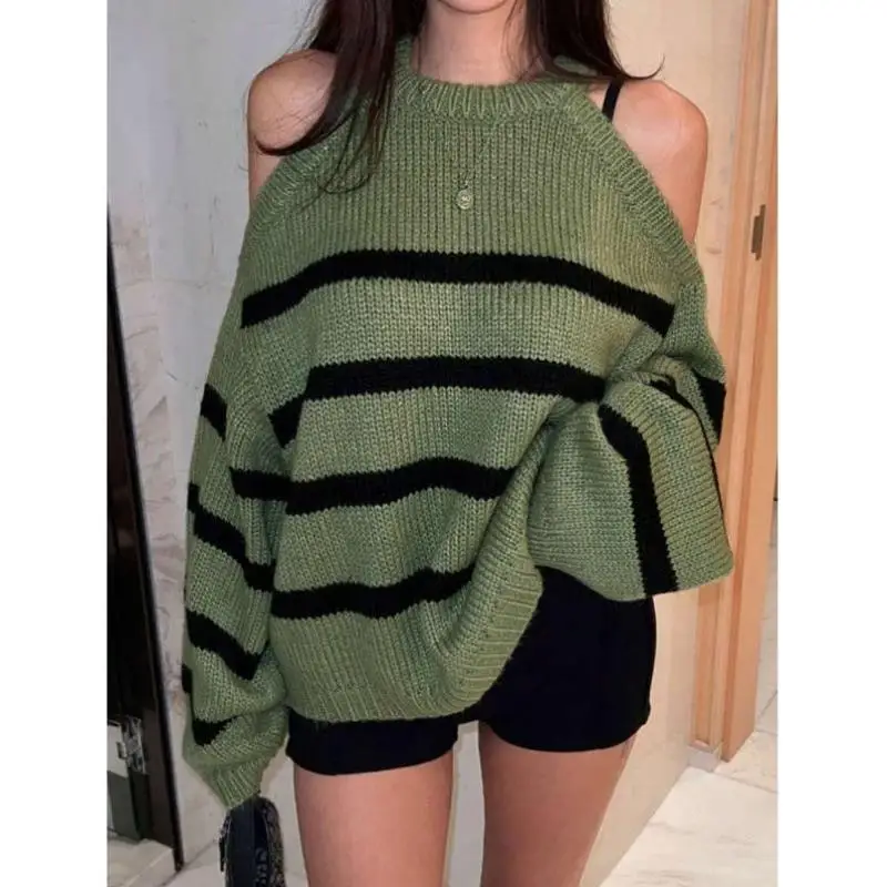 

Loose Long Sve Knitted Sweater Autumn Sle Women's Ciwalk Collar Coolmax Fiber Non-deformable Inner Wear