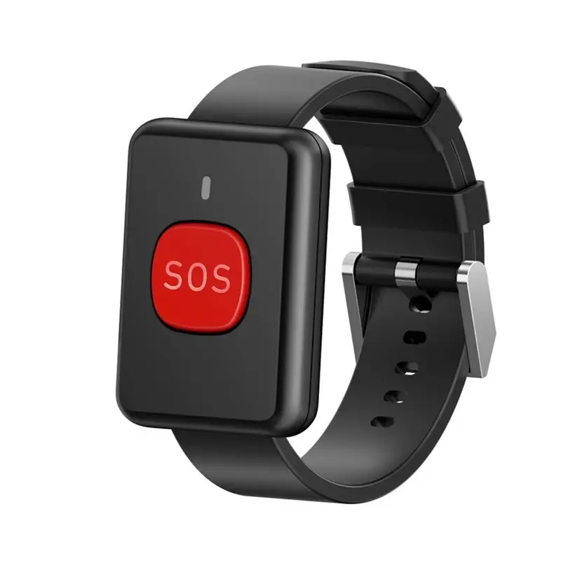 Exquisite-10X 433.92Mhz Wrist Watch Call RF RC Transmitter Watch Call Button Wireless SOS Emergency Button For The Elderly Black