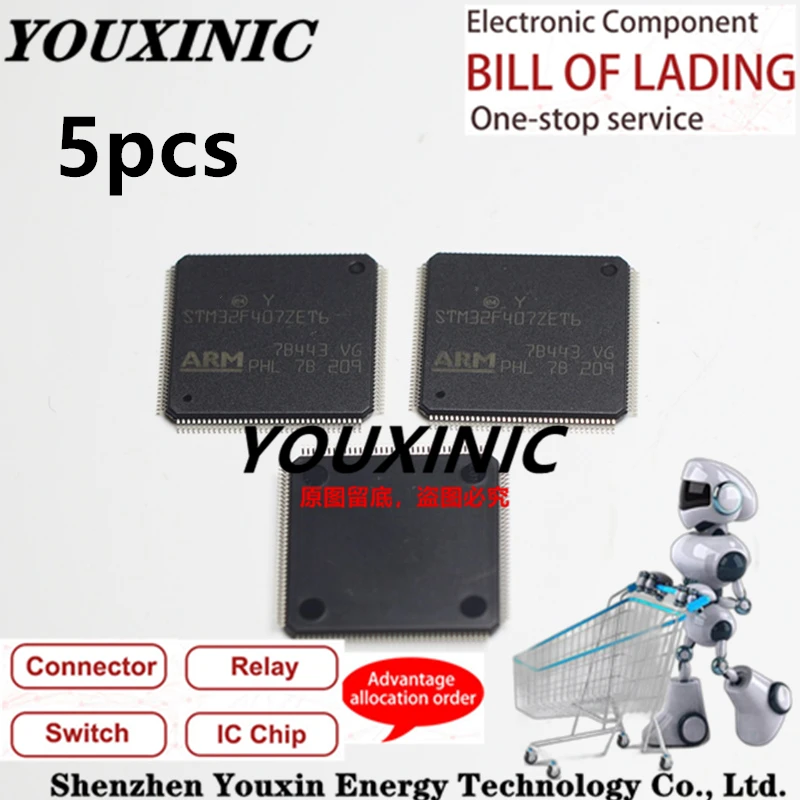 100% new imported original STM32F407VET6 STM32F407VGT6 LQFP100 STM32F407ZET6 STM32F407ZGT6 LQFP144  STM32F407IGT6 STM32F407IGH6