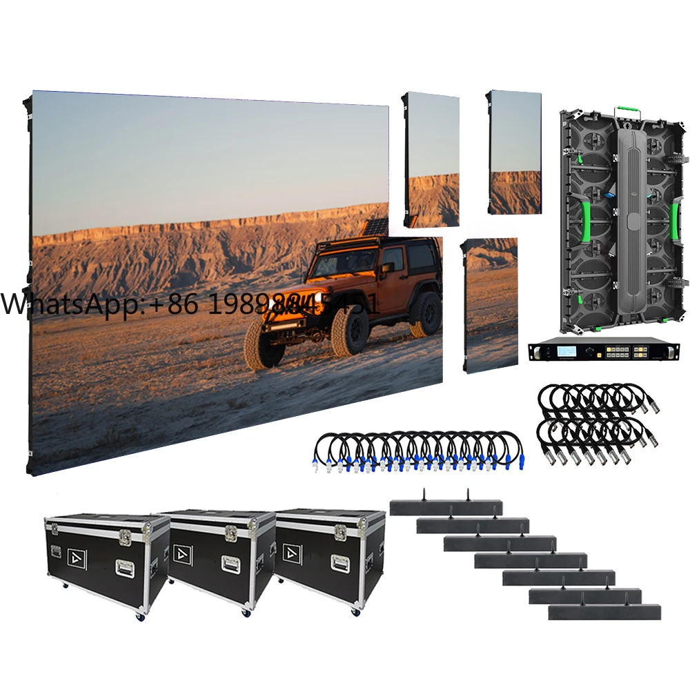 

Portable Church Dj Booth Led Display P3.91 500 X 1000 mm 10ft X 12ft Portable Stage Led Screen for Wedding Backdrop