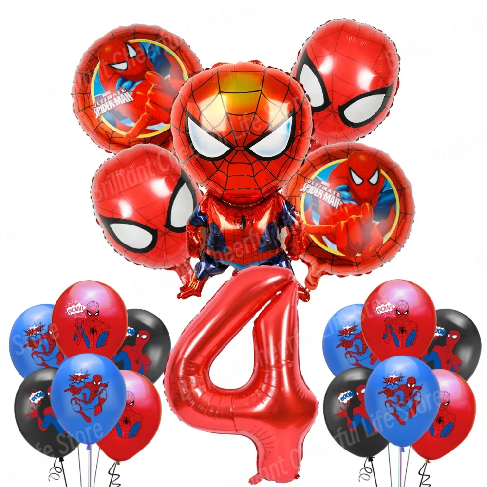 SpiderMan Dekoracje urodzinowe Superbohater Jednorazowa zastawa stołowa Baner Balony Dzieci Chłopcy Baby Shower Spider Party Event Supplies