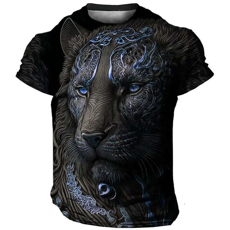 

Oversized T Shirt Man 3D Tiger Print Tees Tops Summer Casual Mens Animal Pattern T Shirt Streetwear Quick Dry Fashion Clothes