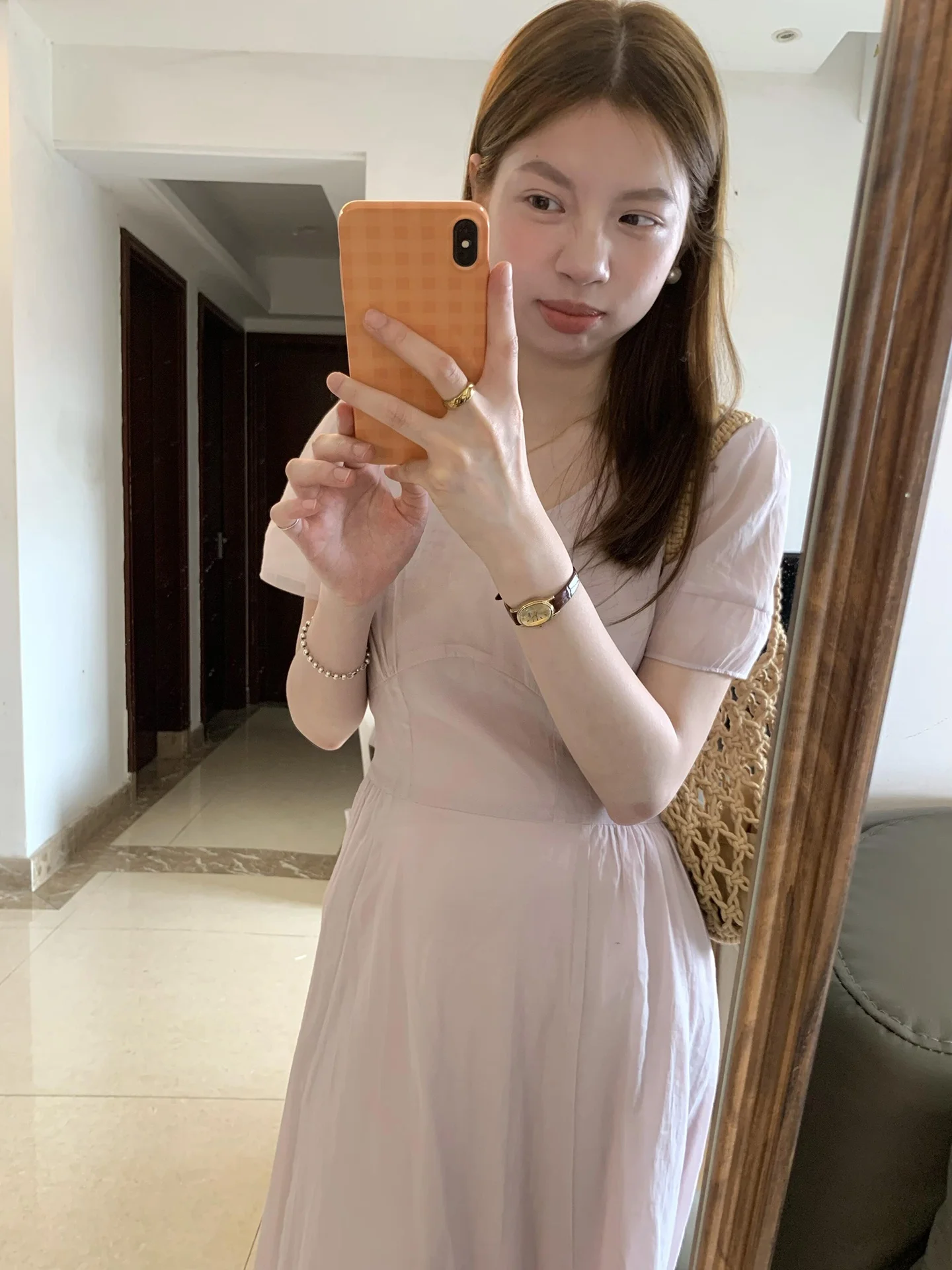 Ele Paars V-Ne Dr Dames Zomer 2025, Nieuwe Sle Sweet Hoge Taille A-lijn Dr. S Sve Slim Fit Dagelijkse kleding