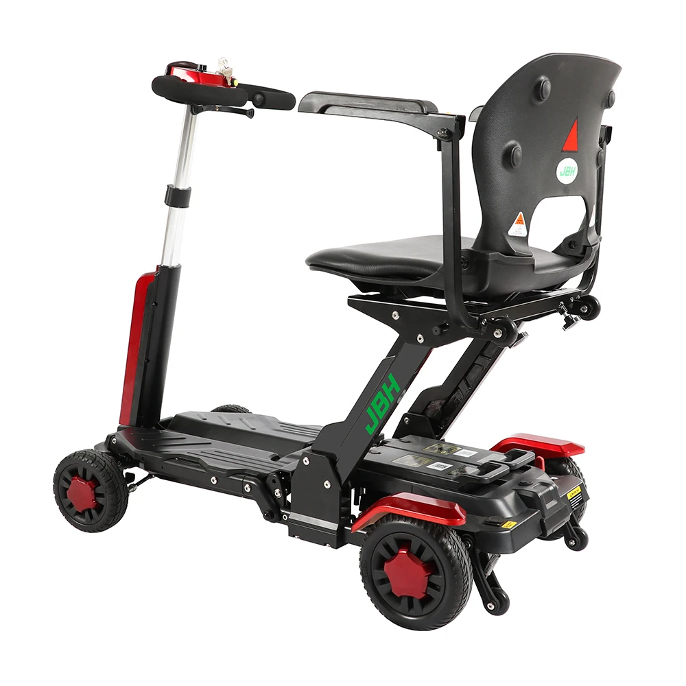 Four wheels auto folding electric mobility handicapped scooter for elderly