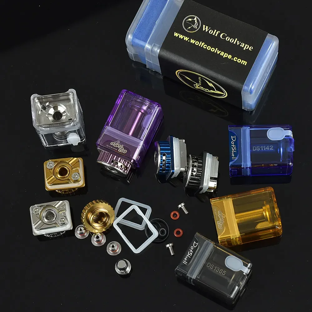 Wolfcoolvape Dotshell สไตล์ RBA Rebuildable ถังสําหรับ dotAIO AIO Pod ชุด 316SS MTL Pins 1.0 1.2 1.5 มม.Vape Atomizer
