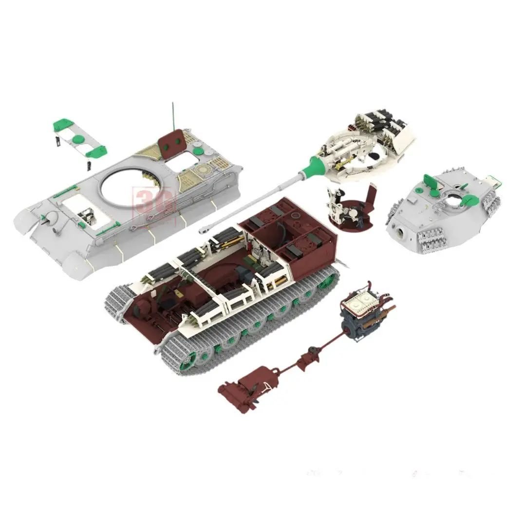 متوفر 1/35 RFM RM-5146 الألمانية الملك النمر خزان ثقيل طبعة عالية الدقة هيكل داخلي كامل نموذج أطقم الهدايا اللعب