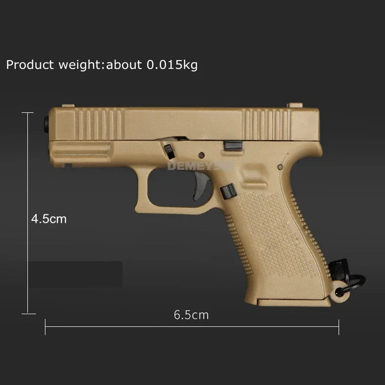 Portachiavi tattico Pistola G45 Forma Mini Decorazioni portatili Pistole staccabili Portachiavi Portachiavi Anello