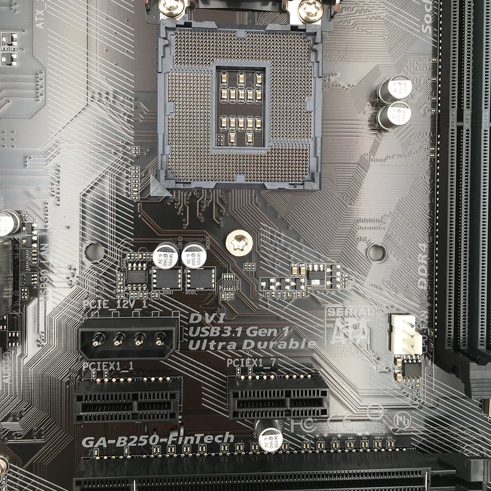 جديد B250-FinTech LGA1151 6th/7th Gen Core DDR4 SATA 3.0 USB 3.1 128 GB اللوحة الأم لسطح المكتب GA-B250-FinTech لجيجابايت