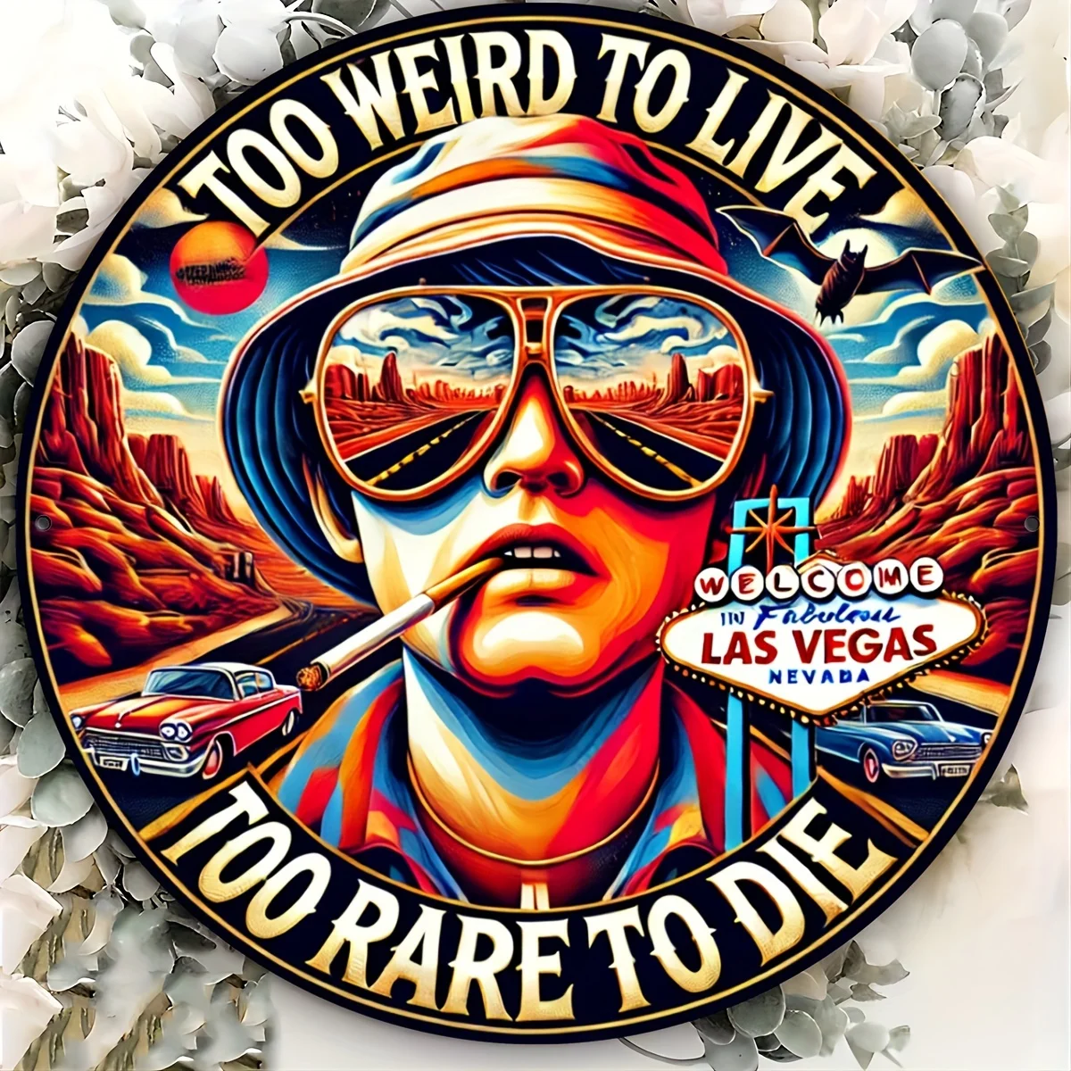 1pc Metal Sign - Fear and Loathing of Las Vegas Aluminum poster, suitable for yards, gardens, garages, homes, cafes, bars