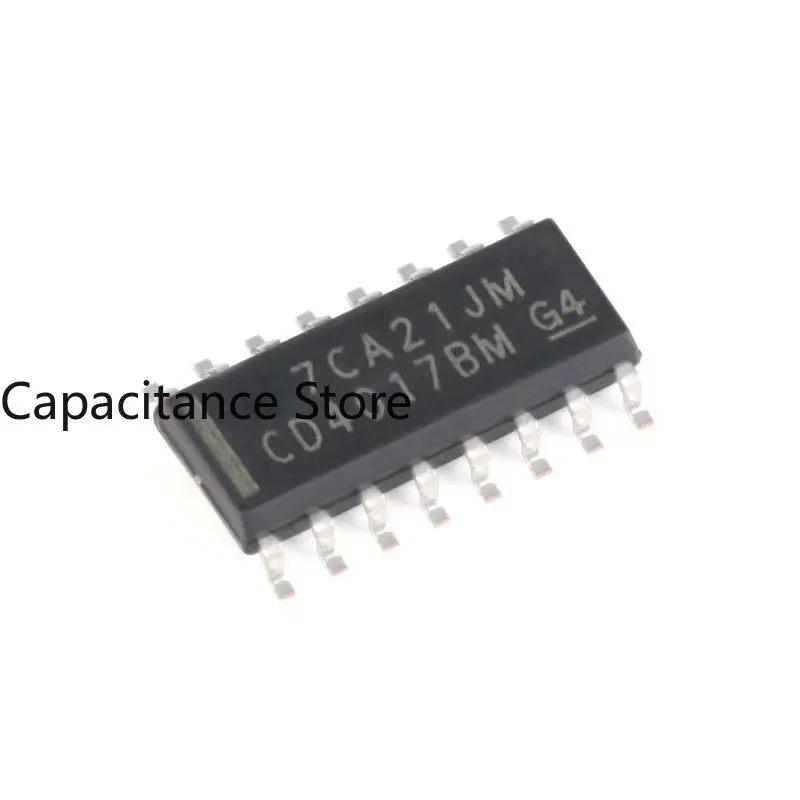 10PCS Original Genuine CD4017BM96 SOIC-16 CMOS Decimal Counter With 10 Decoded Outputs