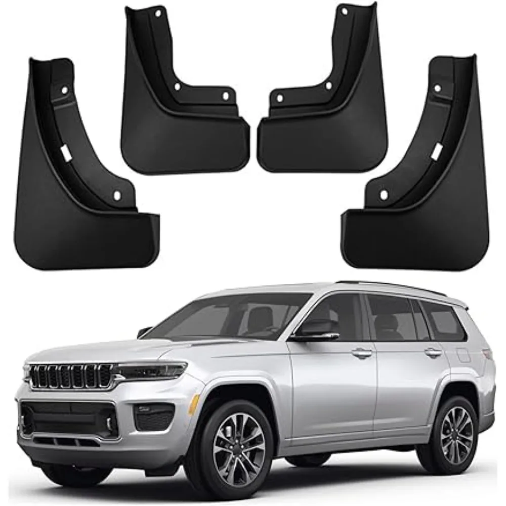 

Car Front and Rear Mud Guard Kit Splash Guards Mudguards Mudflaps with Hardware Kits for Grand Cherokee L 2022 2023 2024 7 Seats