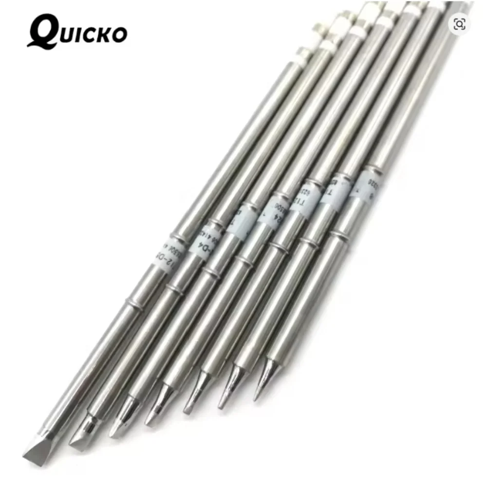 QUICKO T12 Tip Soldering Iron Tip T12-D08 D12 D16 D24 DL32 D4 D52  for Hakko Fx951 DIY T12 Soldering Station Kits Welding Tools
