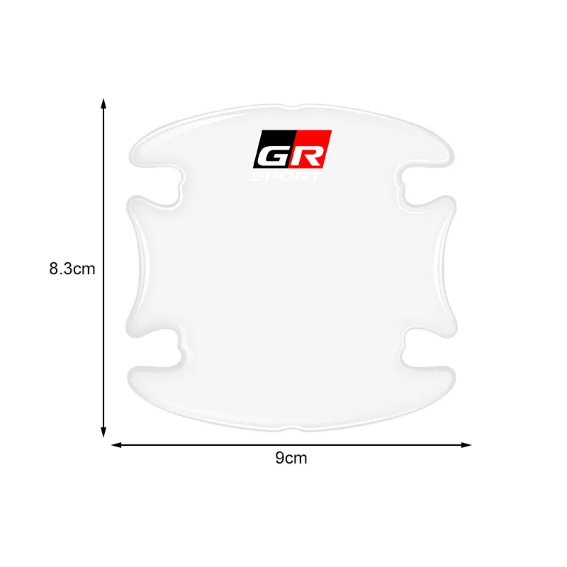 4 قطعة شريط حماية جسم السيارة مقبض باب السيارة السلطانية المضادة للخدش ملصق لتويوتا يارس RAV4 كورولا هايلكس GR غازو سباق
