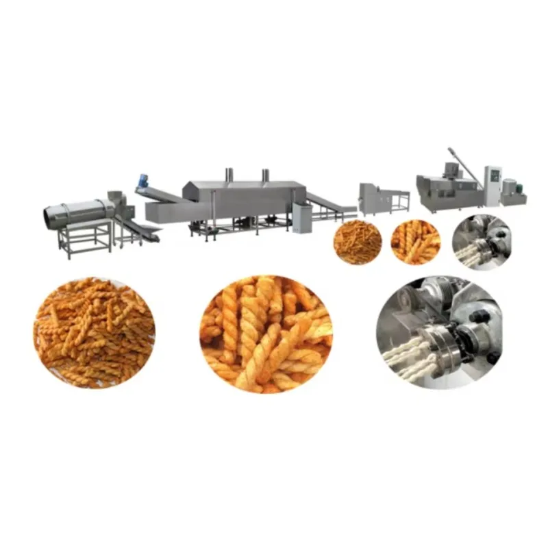 Custom Wheat-flavored Chicken Nuggets Equipment,Puffed Food Line Sandwich Rice Cracker Production Line Commercial Machinery
