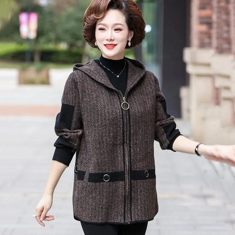 Wool Blend Coats Womens Woolen Coat Double Collar Autumn Tweed Double-Breasted Contrasting Elastic Waist Hardshell Flounce Bell