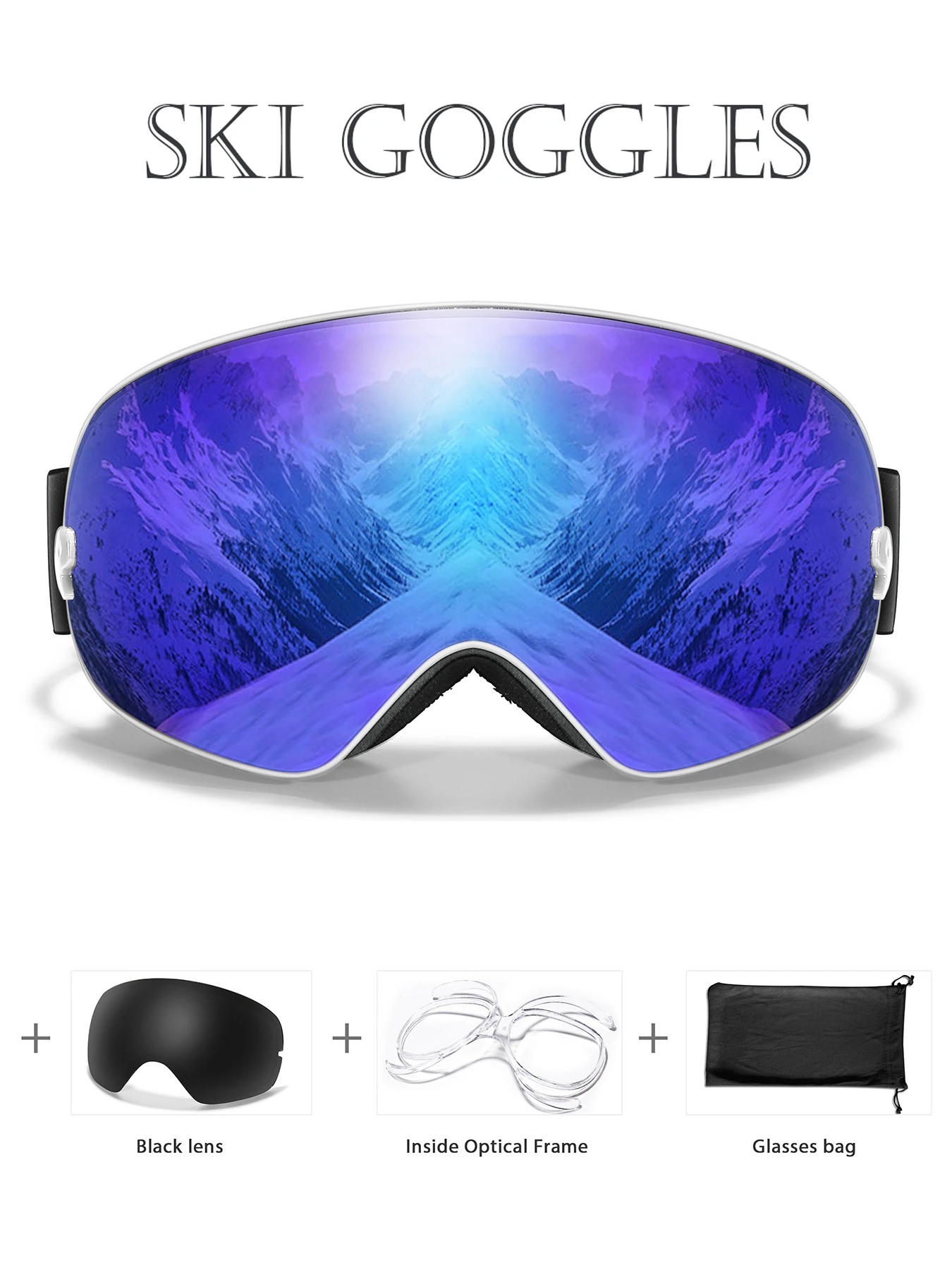 AliExpress LOISRUBY Unisex Outdoor Sports Ski Goggles Anti-Fog Snowboarding Snowmobile UV400 Changeable Lens Glasses for Cycling And Teen Christmas