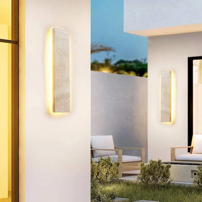 Simple outdoor waterproof wall lamp, villa door, long outdoor yard door, wall washing atmosphere, garden rainproof wall lamp