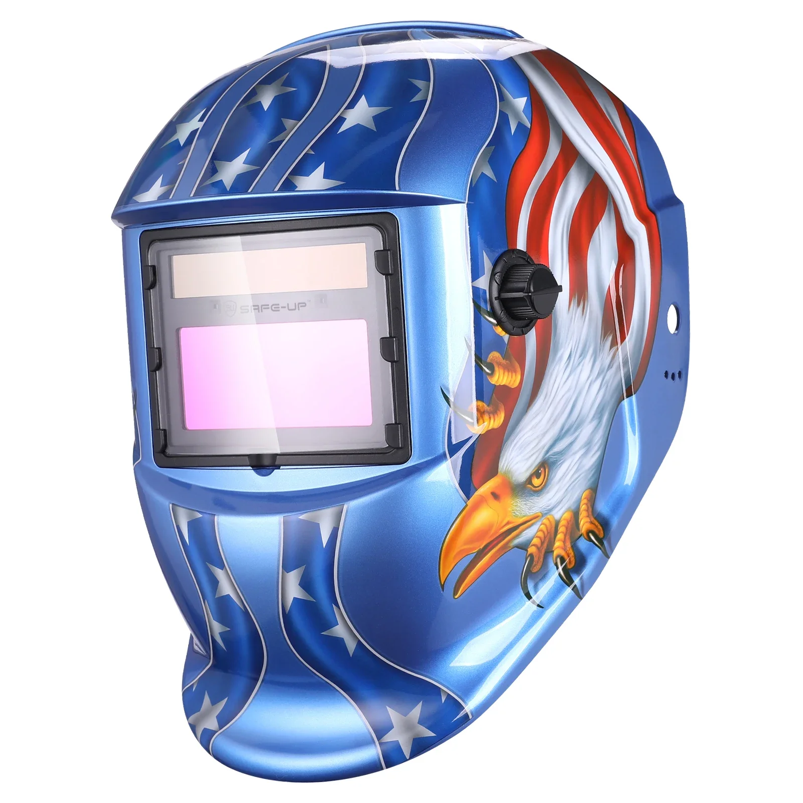 Welding helmet super large screen dual LCD argon arc welder protective helmet head-mounted automatic darkening welding mask