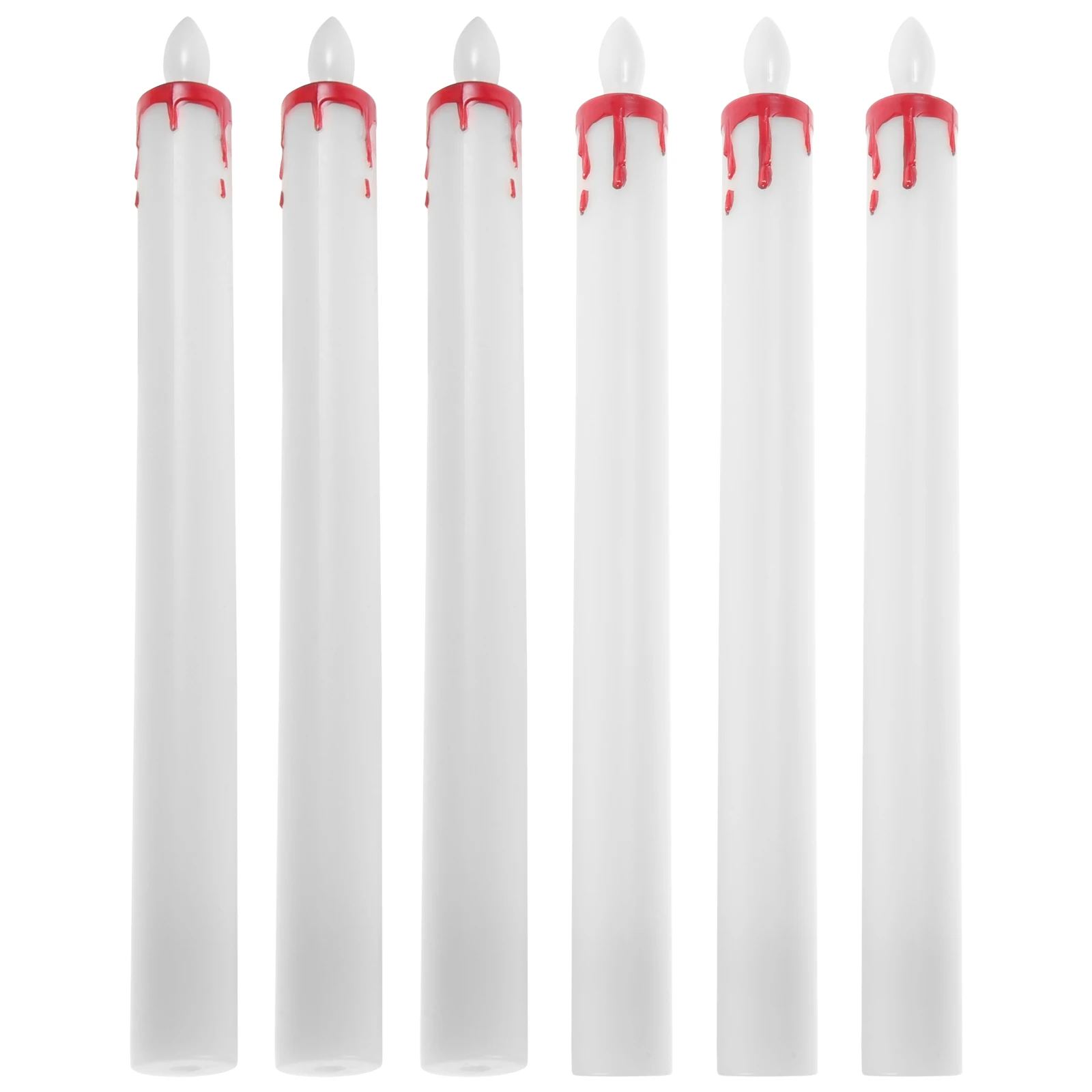 6 قطع من الشموع الإلكترونية عديمة اللهب، أضواء مستدقة للزينة قابلة لإعادة الاستخدام لتزيين المنزل وحفلات الزفاف